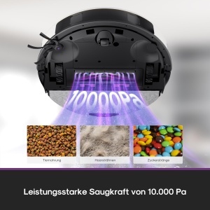 Aspirator robot Eureka E20 Evo Plus, 10000 Pa, autonomie 180 min, alb - Img 2