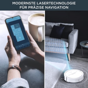 Aspirator robot Rowenta X-PLORER Serie 120 AI RR7877 navigatie laser 4-in-1 alb - Img 5