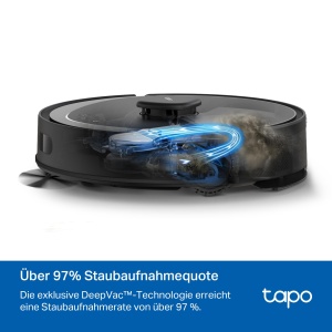 Aspirator robot Tapo RV30 Max Plus cu functie de stergere si statie de aspiratie automata, aspiratie ultra puternica de 5300Pa, navigatie duala LiDAR + IMU, control vocal Alexa si Google Assistant, APP - Img 5