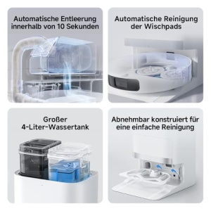 Aspirator robot Xiaomi X20 cu statie de auto-golire, 6000Pa putere, 4L rezervor - Img 3
