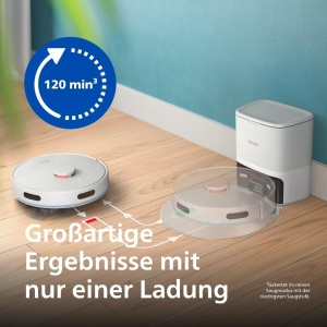 Aspirator si mop robot Philips Homerun Serie 2000 XU210025, 6000pa, Alb - Img 6