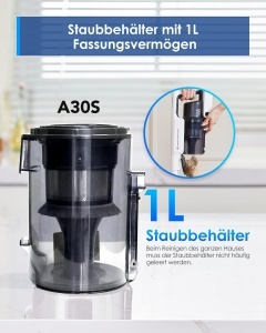 Aspirator Tineco A30S, fara fir, 160AW putere, 1L capacitate - Img 6
