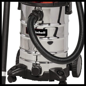 Aspirator umed/uscat Einhell TC-VC 1930 SA (1.500 wati, recipient din otel inoxidabil de 30 l, autom. Priza aparat, incl. furtun de aspiratie + tub prelungitor, duza combinata / duza pentru crapaturi, diverse filtre) - Img 4