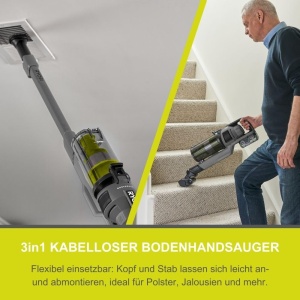 Aspirator vertical fara fir Ryobi ONE RSVS18BL-0 motor brushless 90 AW fara acumulator culoare antracit - Img 5