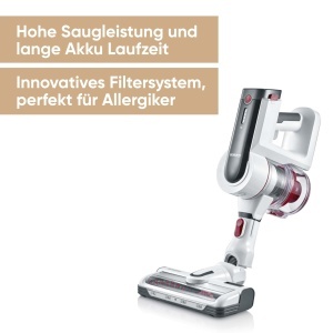 Aspirator vertical SEVERIN HV 7166, 2-in-1, 400 W, autonomie 60 min, alb - Img 3