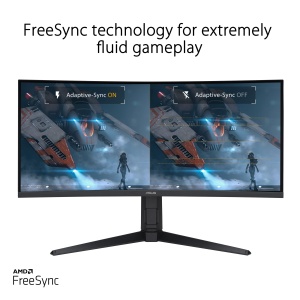 ASUS TUF Gaming VG34VQEL1A - Monitor curbat UWQHD de 34 inchi - 100 Hz 1ms MPRT FreeSync HDR 10 - Panou VA 219 3440x1440 DisplayPort HDMI USB ergonomi - Img 4