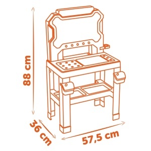 Atelier de lucru Smoby BlackDecker cu 78 accesorii si 7 unelte, din material reciclat - Img 3