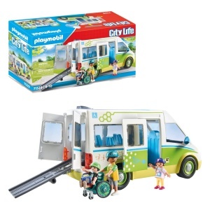 Autobuz scolar PLAYMOBIL 71329, 5 locuri, rampa pliabila pentru accesibilitate - Img 5