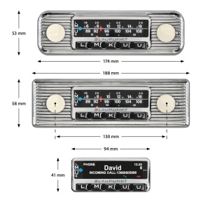 Autoradio Blaupunkt Frankfurt Stereo Classic, 1-DIN, Bluetooth, DAB, 4x50W - Img 2