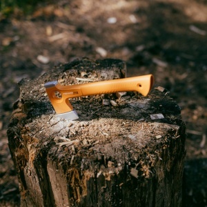 Axa de Camping Fiskars X13, Ultraleggera, 480 g, Culoare Portocalie - Img 7
