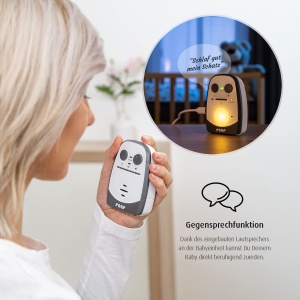 Babyfon reer Cosmo, 600 m, cu functie de comunicare, lumina de noapte, alb - Img 6