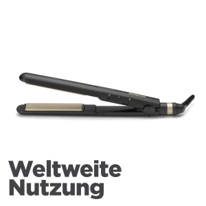 BaByliss ST089E Placa de netezire cu acoperire ceramica, Multi-Voltage, Covoras rezistent la caldura, 2 temperaturi, Negru - Img 4