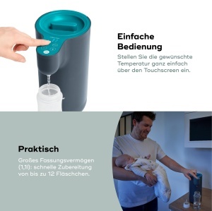 Babymoov Milky Now Bottle Maker pentru bebelusi - pregatirea rapida a biberoanelor, setarea temperaturii de la 22-85degC, functia de mentinere la cald a 6 ore - Img 4