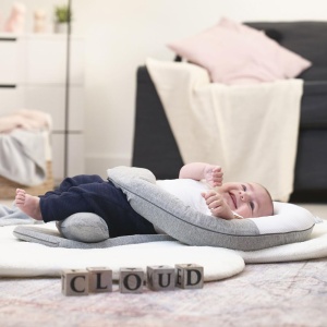 Babynest CloudNest Babymoov - 100 ecologic, cu perna de caldura, gri - Img 7