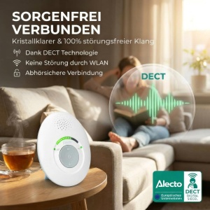 Babyphone Alecto DBX110, DECT, Alb si Albastru, ECO Mod - Img 4