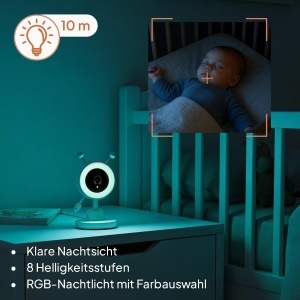 Babyphone cu camera Lionelo Babyline 3.4, display 3.5, noapte si zi - Img 8