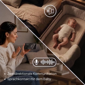 Babyphone cu camera Lionelo Babyline Smart 2.0, 1080p Full HD, Wi-Fi, cu senzor de temperatura - Img 8