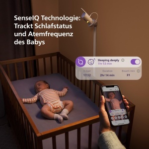 Babyphone Philips Avent Premium SCD97426, Camera 1080p, Senzor Somn si Respiratie - Img 3