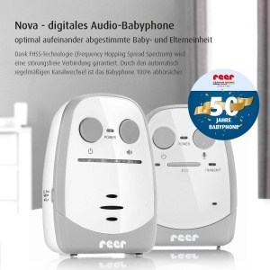 Babyphone Reer Nova 50140, 450m raza, reglare volum, indicator sonor - Img 2