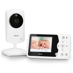 Babyphone video Alecto DVM64 cu camera, 2,4 inch, noapte, comunicare bidirectionala