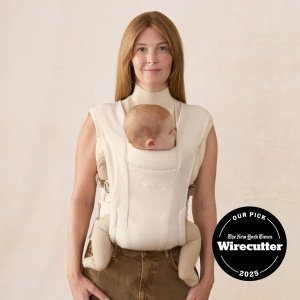 Babytrage Ergobaby Embrace, 0-12 luni, 2 pozitii, culoare crema - Img 2