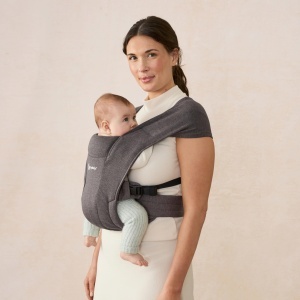 Babytrage Ergobaby Embrace pentru nou-nascuti 0-12 luni, 2 pozitii, Heather Grey - Img 10