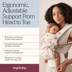 Babytrage Ergobaby Omni Classic pentru copii 0-48 luni, 4 pozitii, ergonomica - Img 3