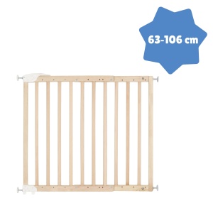 Badabulle Deco Pop, poarta extensibila din lemn pentru bebelusi | Latime de 63 pana la 106 cm | Grile sub presiune sau cu surub pentru usi pentru copii si porti de scari - Img 4