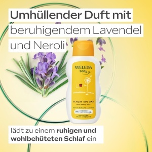 Baita pentru bebelusi Weleda Calendula Schlaf Gut 200ml cu ulei de lavanda, vegan - Img 3