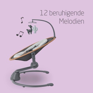 Balansoar electric pentru bebelusi Maxi-Cosi Cassia, 0-6 luni, 9 kg, 12 melodii, Grafit - Img 3