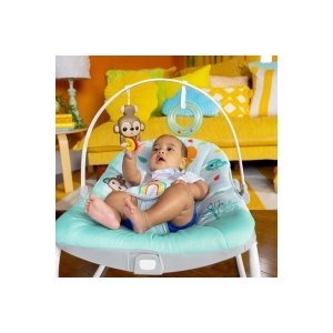 Balansoar pentru bebelusi Bright Starts Wild Vibes, cu vibratii, unisex, 0-18 kg - Img 3