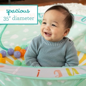 Ballebad Infantino Pop-Up cu 50 Bile Colorate, 90 cm, Usor de Asamblat - Img 4