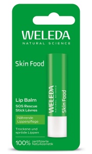 Balsam de buze WELEDA Bio Skin Food, 4,8g, vegan, cu cacao
