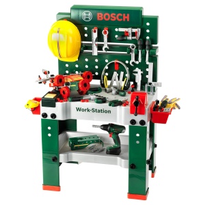 Banc de lucru Theo Klein 8422 Bosch, 150 piese, cu surubelnita si accesorii