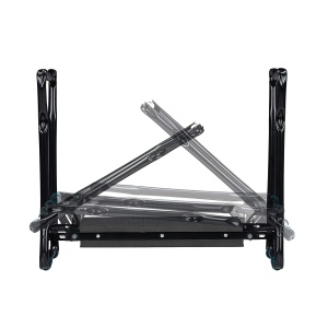Bancuta de Gradina Relaxdays, pliabila, 150kg, 50x60x27,5cm, neagra - Img 7