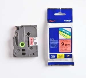 Banda adeziva Brother TZe-421, 9 mm, negru pe rosu, 8 m - Img 2