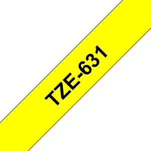 Banda de etichetare Brother TZe-631S, 12 mm, negru pe galben, laminata, 4 m - Img 2