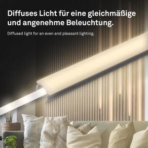 Banda LED Briloner 2,6m, lumina calda, cu intrerupator, pentru decorare - Img 7