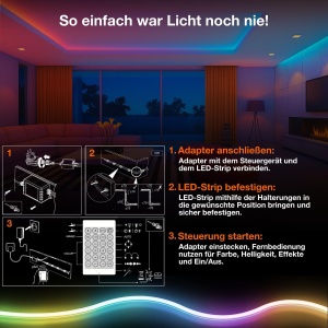 Banda LED RGB LEDVANCE SMART WIFI 5m pentru Exterior, Dimabila, Silikon - Img 5