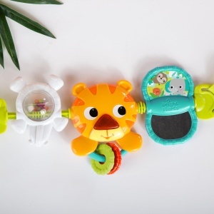 Bara de joaca pentru carucior Bright Starts Tiger, cu lumini, 4 melodii si oglinzi - Img 7