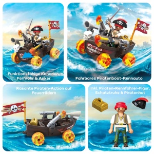 Barca Piratilor PLAYMOBIL Fun Stars 71717 cu 2 Cannoni si Figurina Pirat - Img 4