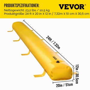 Bariera de Inundatie VEVOR, 7,3 m x 30,5 cm, PVC Rezistent, Capacitate 1093L - Img 7