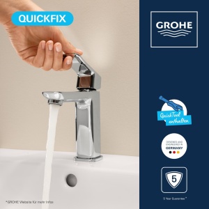 Baterie baie GROHE Dice 1018320000 crom economisire apa montaj usor - Img 3