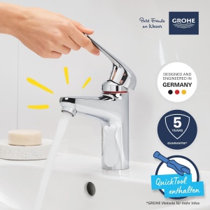 Baterie baie GROHE Swift 24327001 crom protectie copii functie economisire apa - Img 3