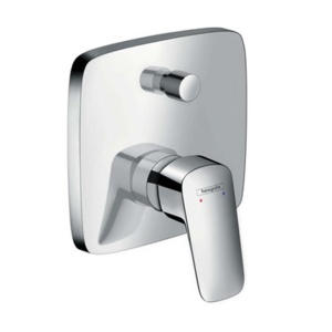 Baterie baie hansgrohe Logis Unterputz, crom, 2 consumatori, design modern - Img 4