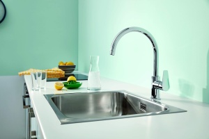 Baterie bucatarie GROHE BauEdge 31367001 crom inaltime mare rotatie 360deg - Img 6