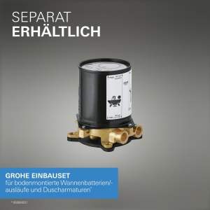 Baterie cada freestanding GROHE Essence 23491001 crom cu dus si furtun - Img 6