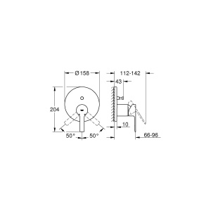 Baterie de cada Grohe Lineare 24064001 Crom Montaj Rapido SmartBox - Img 4