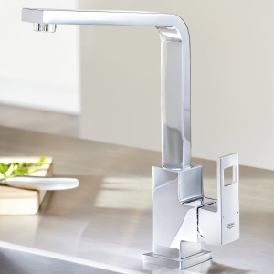 Baterie de chiuveta GROHE Eurocube, crom, inalta, cu rotire 90 - Img 5