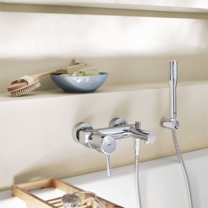 Baterie pentru cada GROHE Concetto, crom, cu dus si sistem de economisire a apei - Img 2